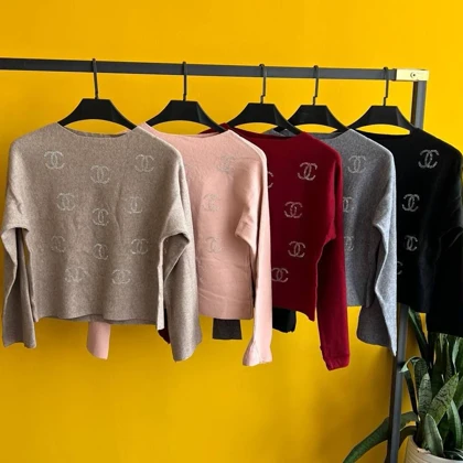 کراپ بافت یقه گرد وارداتی