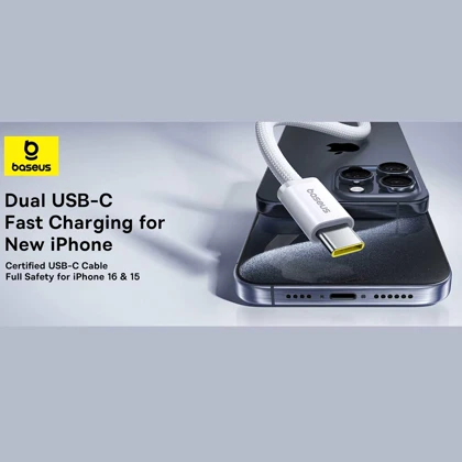 کابل دوسر تایپ سی 100 وات یک متری بیسوس CB000160 P10381400111-00