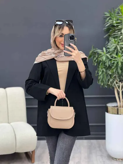 مانتو لینن کتی تک دکمه