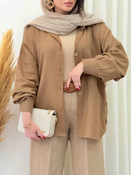 مانتو بغل سه دکمه گیتی