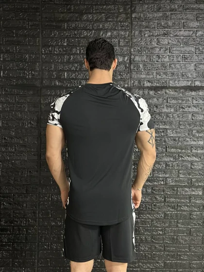 پکیج کد E1130 شامل تیشرت + شلوارک بغل چریکی با 5 رنگ خفن👌❤