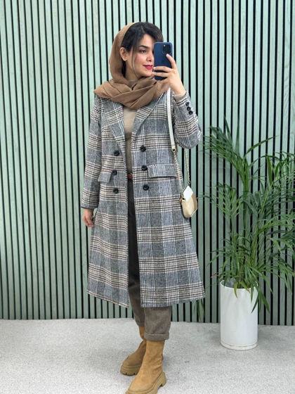 پالتو بلند پشمی آستردار آلیس