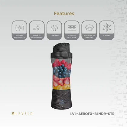 شیکر شارژی مسافرتی LEVELO مدل AeroFlex