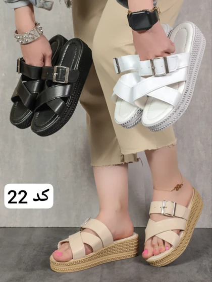 صندل زنانه گندمی لژدار کد 22 در سه رنگ