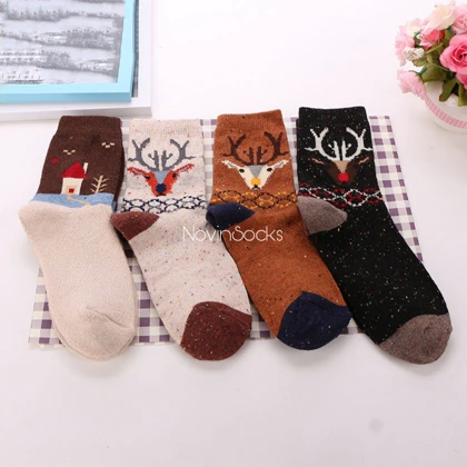 جوراب ساق‌دار طرح گوزن و گربه