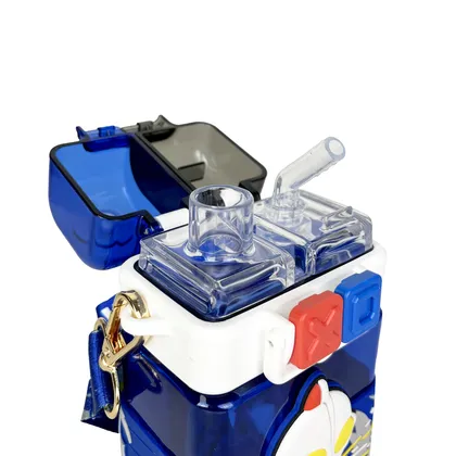 قمقمه طلقی دوقولوی IRON MAN آبی 520 ML