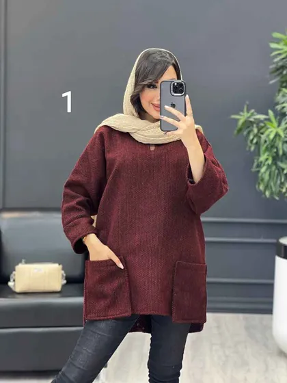 پالتو جلو بسته یقه چاک‌دار