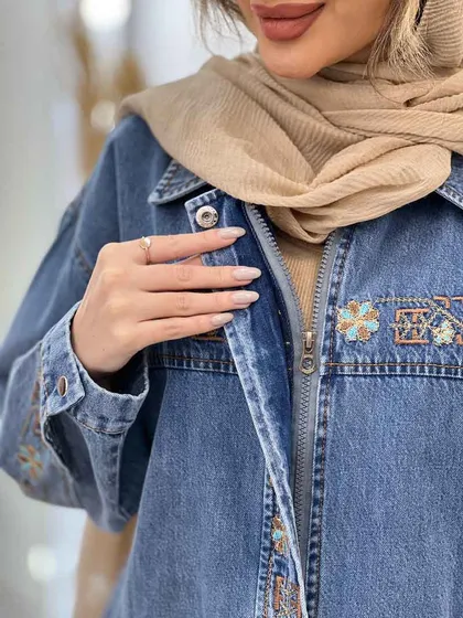 کت جین گلدوزی