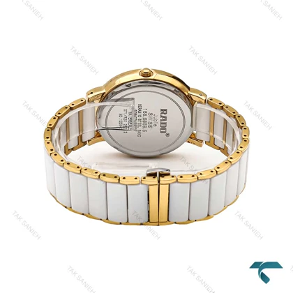 ساعت رادو Centrix مردانه وسط سرامیکی سفید طلایی Rado-6341-G