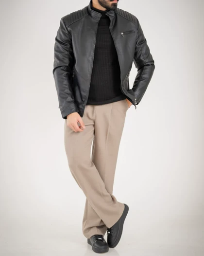 کاپشن مردانه چرم ارتین_کد4723