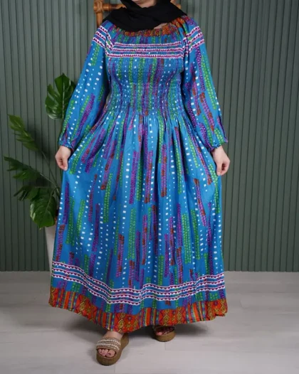 پیراهن بلند سینه کش قواره بزرگ# 7299