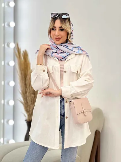 مانتو جیب نما بغل زیپ