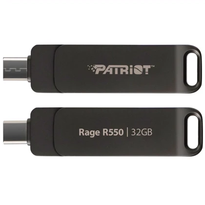 فلش مموری دو طرفه پاتریوت Patriot مدل Rage R550 ظرفیت 32 گیگابایت