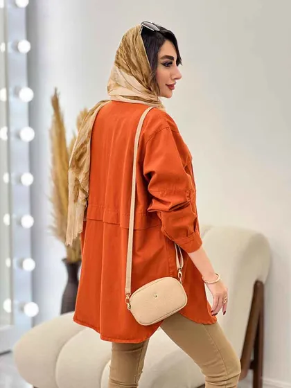 مانتو جیب پیله آستین برش‌دار