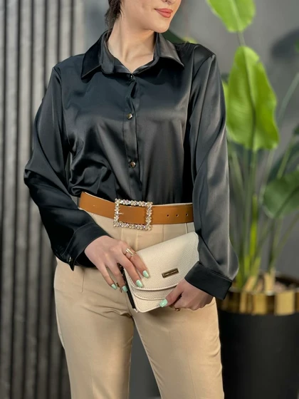 شومیز ساتن زارا کد 1758