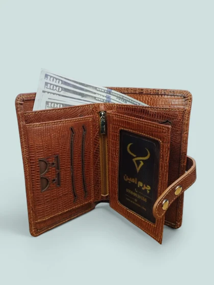 کیف پول دستی چرم طبیعی مدل مرلین