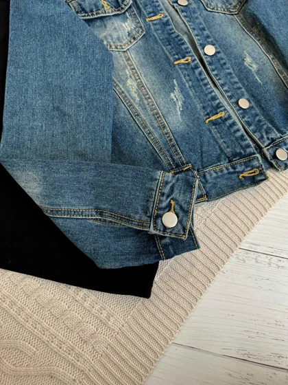 ست دو تیکه سارافن + کت جین کد 2331