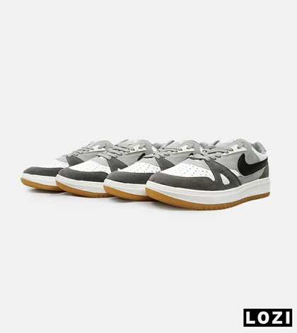 کفش کتانی مردانه طوسی سفید مشکی نایک NIKE SB