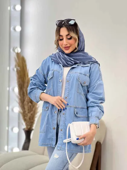 مانتو جین چهار جیب ماهلین