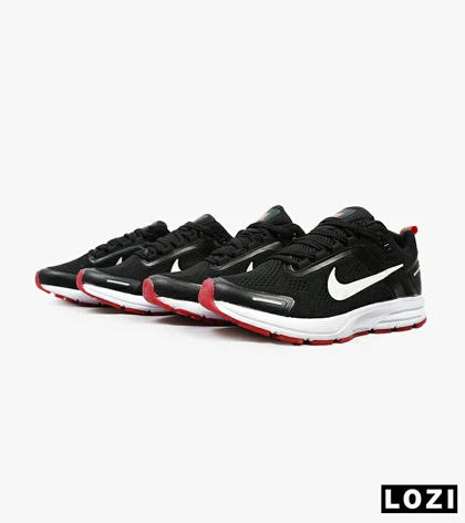 کفش کتانی مردانه مشکی سفید قرمز 24 NIKE zoom structure