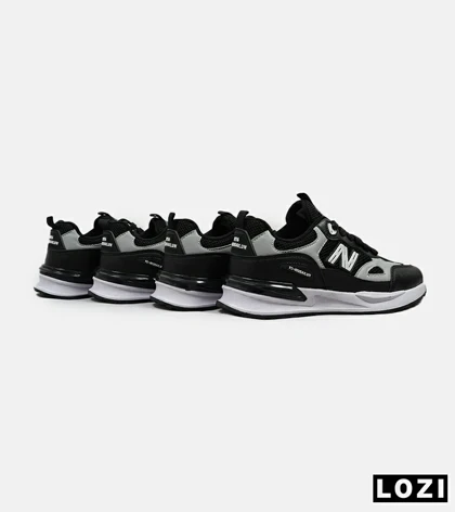 کفش کتانی مردانه مشکی طوسی NEW BALANCE yg niubailun