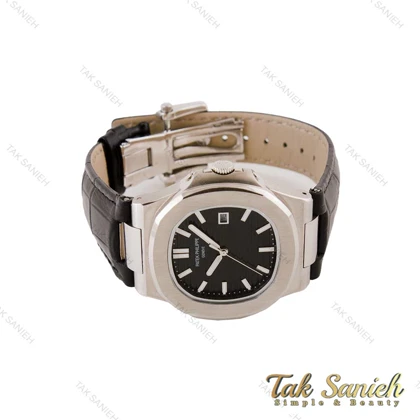 ساعت پتک فیلیپ ناتیلوس مردانه نقره ای بند چرم مشکی Patek-5003-L