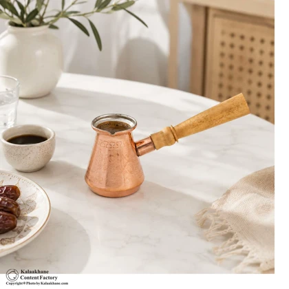 قهوه جوش مسی مدل لیزری گنجایش 1 کاپ