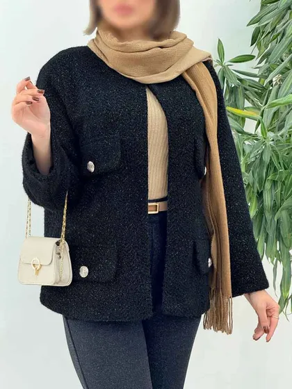 کت جیب نما دکمه طلایی