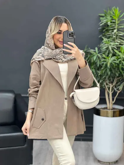 مانتو لینن سرشانه ژیله