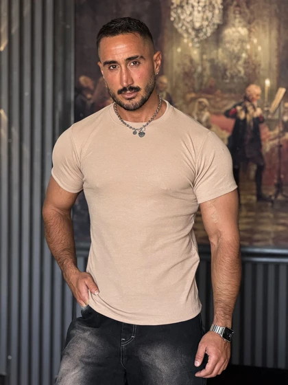 تیشرت ورزشی Fit-shert کبریتی کاراملی