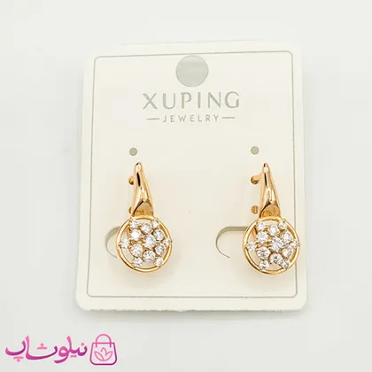 گوشواره دخترانه ژوپینگ نگین‌دار