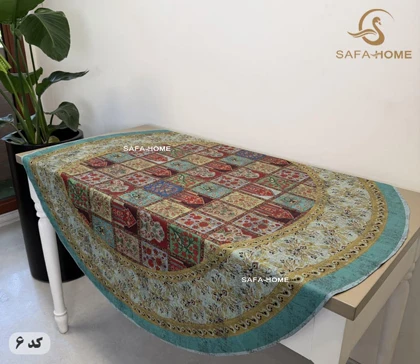 سفره رومیزی مخمل ترک گرد قطر 150 سانتی متر