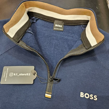 پلیور نیم زیپ طرح باس