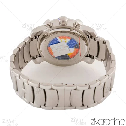 ساعت بولگاری مردانه سه موتوره نقره ای صفحه سفید سرمه ای 103876