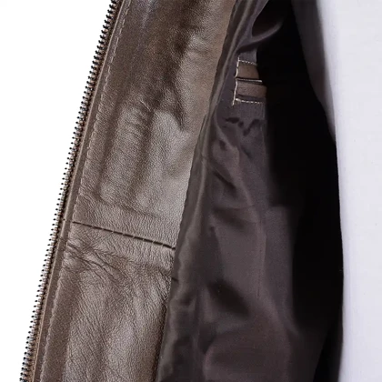 بامبر جکت چرم مردانه