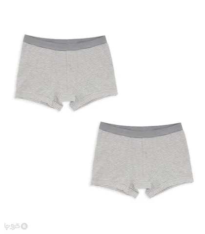 شورت پادار کش از رو نیکوتن پوش کد 3139 خاکستری - بسته 2 عددی