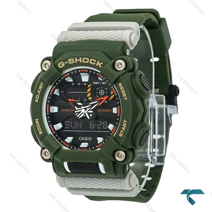 جیشاک مردانه GA-900C مردانه سبز طوسی Gshock-7939-G