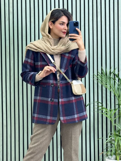 پالتو کتی آستردار پشمی