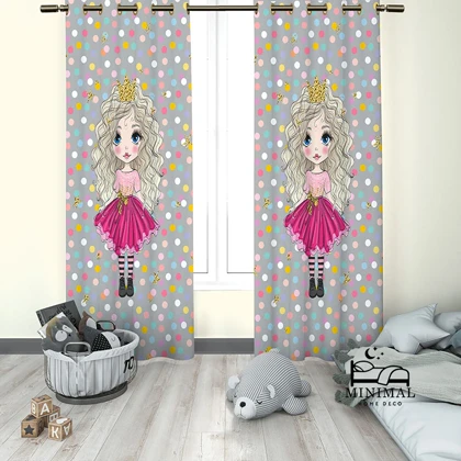 پرده کودک طرح فانتزی مدل W4903