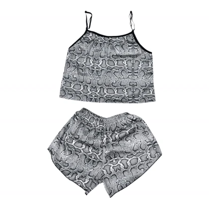 ست تاپ و شلوارک طرح پوست مار 038