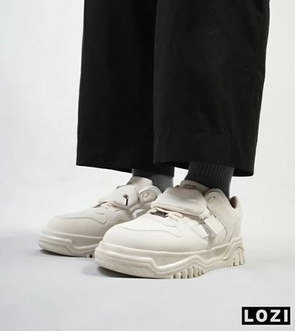کفش کتانی بگ دار مردانه و زنانه کرم BERSHKA