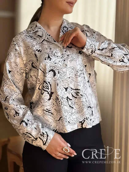 شومیز ساتن طرحدار