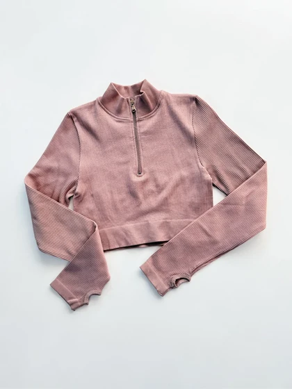 کراپ سیملس فینگردار نیم زیپ