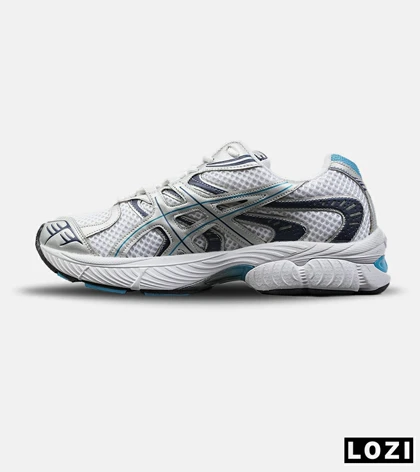 کفش کتانی مردانه و زنانه سفید آبی ASICS Gel-Phoenix مدل 8878