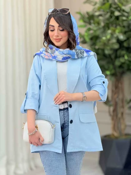 مانتو آستین پاگن جیب نما سادنا