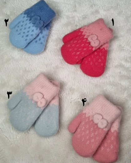 دستکش بچه‌گانه تک انگشتی بافت موهر فانتزی مدل سایمون