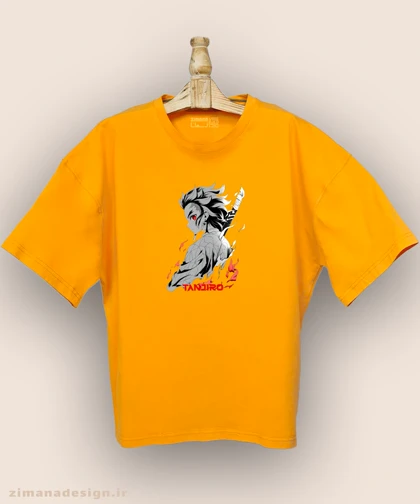 تیشرت لش مردانه و زنانه طرح شیطان کش شخصیت تانجیرو کد 938