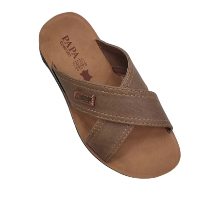 صندل مردانه پاپا مدل آرش ضربدری brown