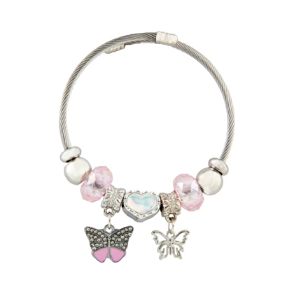 دستبند پاندورا مدل پروانه نگین‌دار