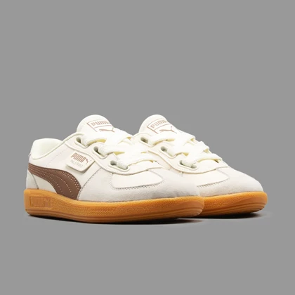 پوما پالرمو سفید قهوه ای Puma Palermo White Brown
